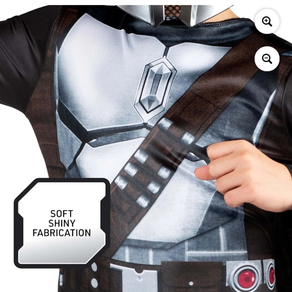 Jazwares STAR WARS Deluxe Mandalorian Halloween Costume Boy’s Size Small 5/6 - Picture 4 of 11